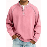 Thomas | Herren Retro Pullover Langarm in Pink