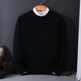 Thomas – Mühelos stilvoller Pullover mit geometrischem Muster in Schwarz