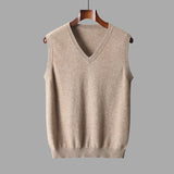 Thorben | Herren V-Ausschnitt Pullunder in Beige