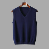 Thorben | Herren V-Ausschnitt Pullunder in Marineblau
