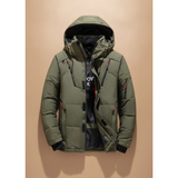 Timon | Herren Winterjacke mit Kapuze, mehreren Taschen und reißverschluss in Grün