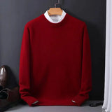 Thomas – Mühelos stilvoller Pullover mit geometrischem Muster in Rot