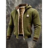 Traeger | Herren Winterjacke mit Kapuze in Olivgrün