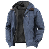 Owenn | Moderne Outdoor-Jacke für Herren mit Kapuze und Kordelzug in Bleu
