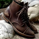 Hanzo - Traditionelle Herren-Schnürstiefel in Dunkelbraun