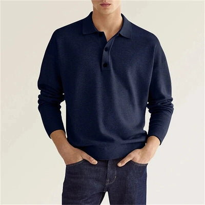 Asier - Komfortables Langarm Poloshirt Herren