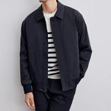 Übergangsjacke Herren mit Spitzkragen in Marineblau