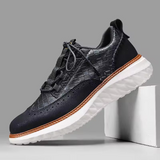 Marco | Herren Brogue Leder Sneaker Elegant Klassisch in Schwarz