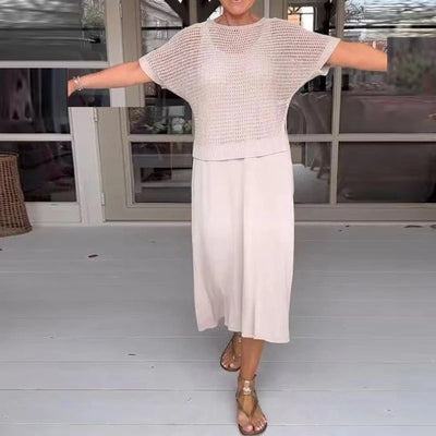 Maya® | Set aus 2-teiligem Kleid und durchbrochenem Oberteil