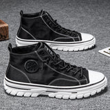 Trendy Urban Canvas Sneakers für Herren - Viktor in Schwarz