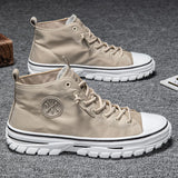 Trendy Urban Canvas Sneakers für Herren - Viktor in Beige
