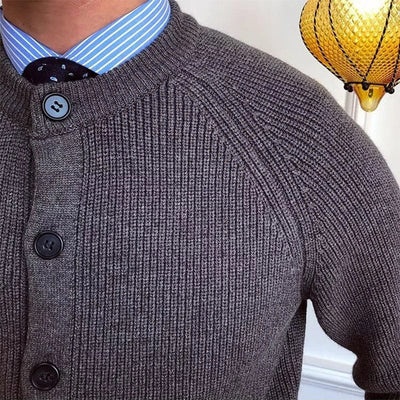 MANFRED - VINTAGE KNOPFSTRICKJACKE