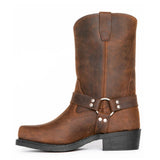 Stilvolle Leder Herren Cowboy Stiefel - Darius in Braun