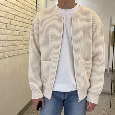 Lothar - Gerippte Strickjacke