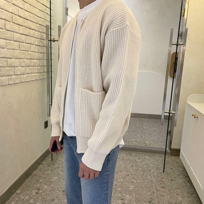 Lothar - Gerippte Strickjacke