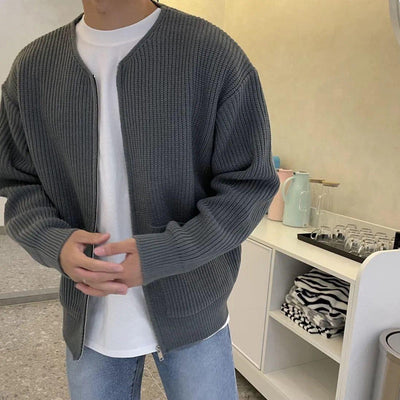Lothar - Gerippte Strickjacke