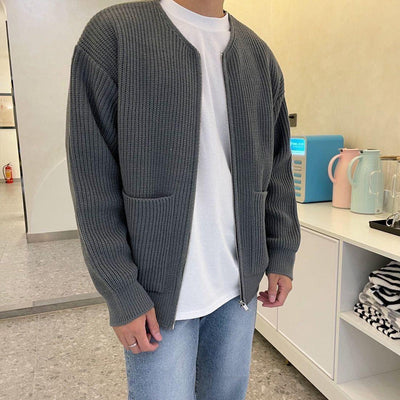 Lothar - Gerippte Strickjacke