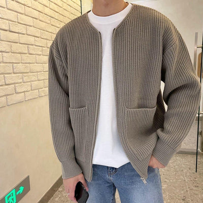 Lothar - Gerippte Strickjacke