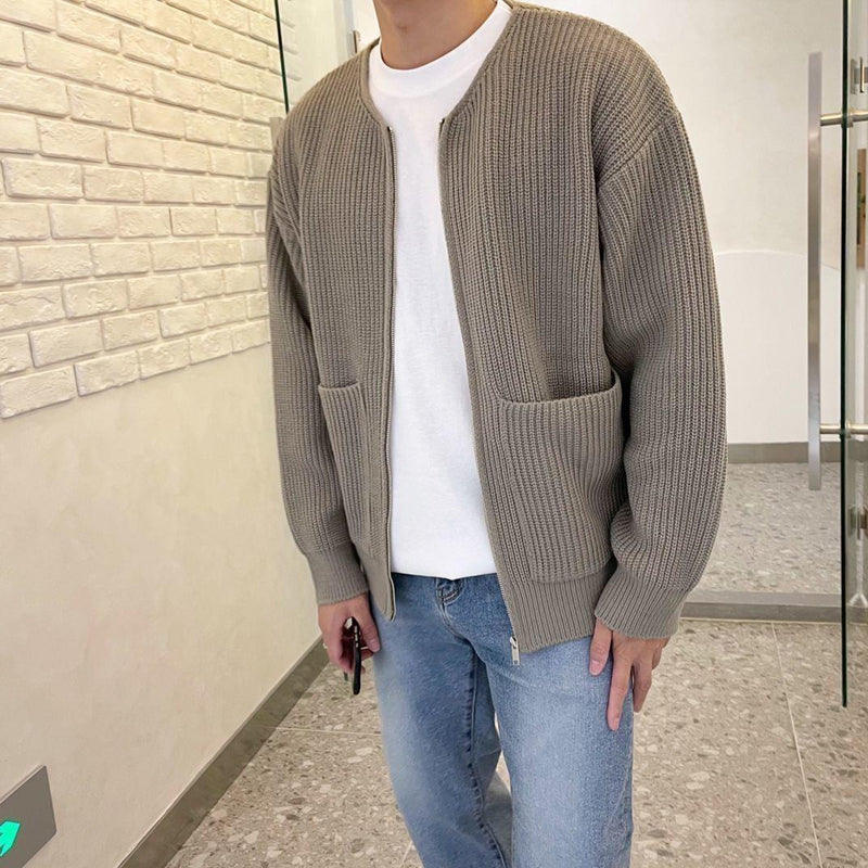 Lothar - Gerippte Strickjacke