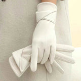 Warme Handschuhe Damen in Weiß