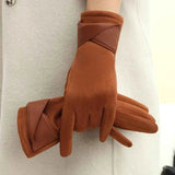 Warme Handschuhe Damen in Karamell