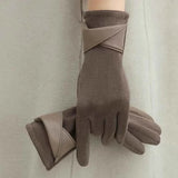 Warme Handschuhe Damen in Kaffeegrau