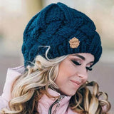 Warme Mütze Damen in Blau