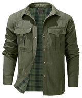 Warme Outdoorjacke Herren in Armeegrün