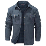 Warme Outdoorjacke Herren in Blau