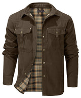 Warme Outdoorjacke Herren in Braun