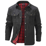 Warme Outdoorjacke Herren in Schwarz