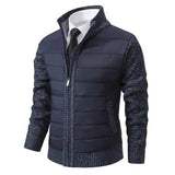 Warme Winterjacke Herren in Marineblau