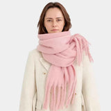 Warmer Winterschal Damen in Rosa