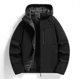 Windbreaker Gefüttert Herren in Schwarz