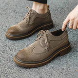 Wingtip Schuhe Herren in Taupe