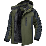 Winterjacke Herren Outdoor mit Fleecefutter in Grün