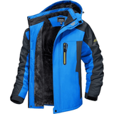 Winterjacke Herren Outdoor mit Fleecefutter in Blau
