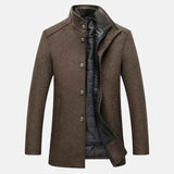 Wintermantel Herren Warm in Braun