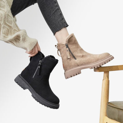 Juris - Warme Winterstiefel aus Baumwolle mit Fleecefutter