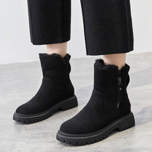 Juris - Warme Winterstiefel aus Baumwolle mit Fleecefutter