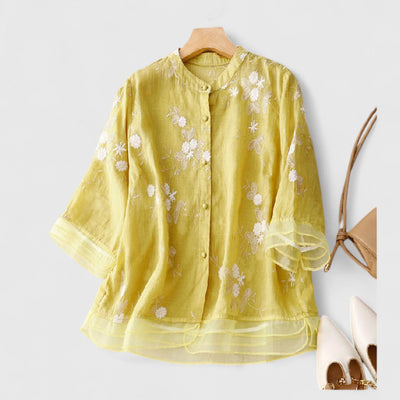 Maisie | Blumenbluse aus Premium-Materialien