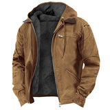 Owenn | Moderne Outdoor-Jacke für Herren mit Kapuze und Kordelzug in Marron